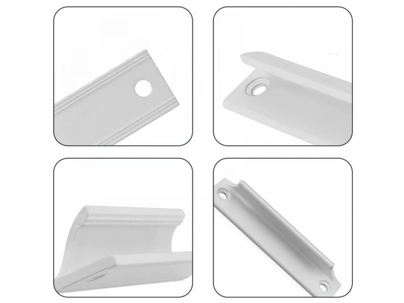  Poignée - aluminium - pour fenêtres, portes - 1 pièce - blanc  - Conforama B