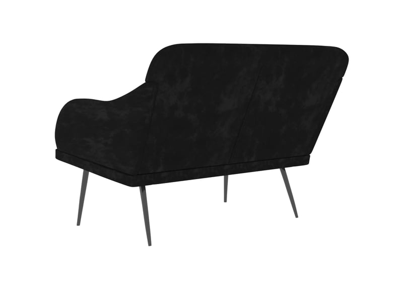  Banc chambre, banc de lit noir 110x76x80 cm velours  - Conforama E
