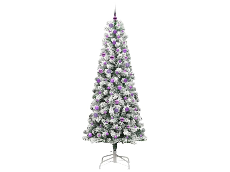 Sapin de noël, arbre de noël artificiel à branches articulées vert et blanc cf61108 - Conforama D