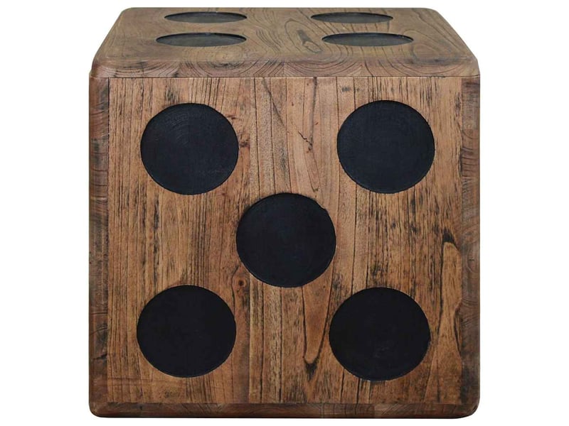  Boîte de rangement, coffre de rangement bois mindi 40x40x40 cm design dés  - Conforama D