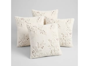 Coussin décoratif avec motif feuilles 45x45 cm winterberg