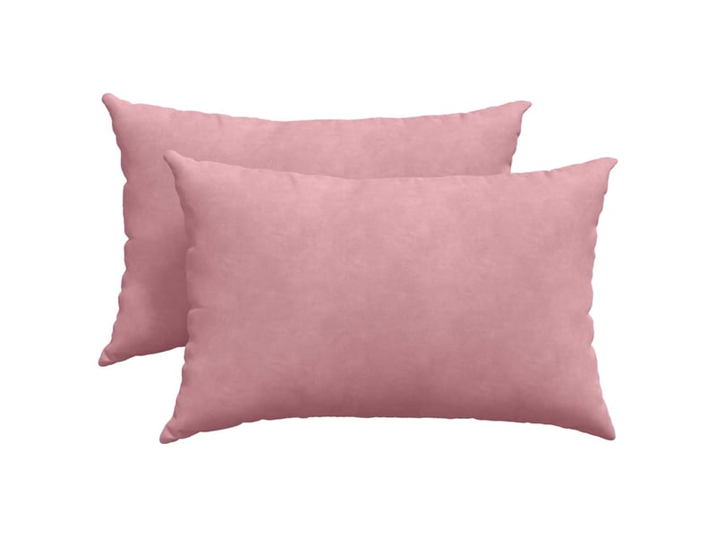  Lot de 2 coussins de canapé, coussins décoratifs rose 60 x 40 cm cf59150  - Conforama A