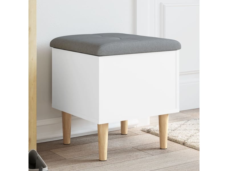  Banc chambre, banc de rangement blanc 42x42x46 cm bois d'ingénierie  - Conforama B