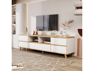 Meuble tv coloris blanc 175 cm <strong></strong>  <strong></strong>