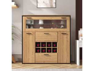 Buffet 2 porte(s) 0 tiroir(s) - 110 cm coloris naturel