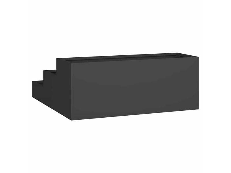  Jardinière - cache-pot de jardin noir 90 x 90 x 35 cm acier laminé à froid  - Conforama E