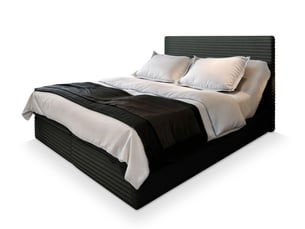 Lit avec rangement 180x200 cm <strong>MASSENO</strong> <strong></strong> coloris noir