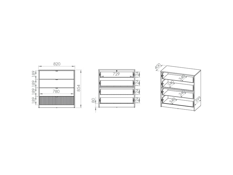  Selsey torino - commode - 82 cm - blanc Torino - Conforama D