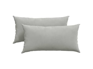 Lot de 2 coussins de canapé, coussins décoratifs tissu gris clair 80 x 40 cm cf58850