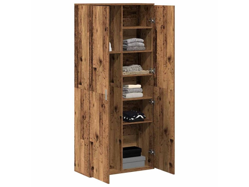  Buffet, meuble de rangement salon 80 x 35 x 180 cm bois d'ingénierie bois ancien  - Conforama C