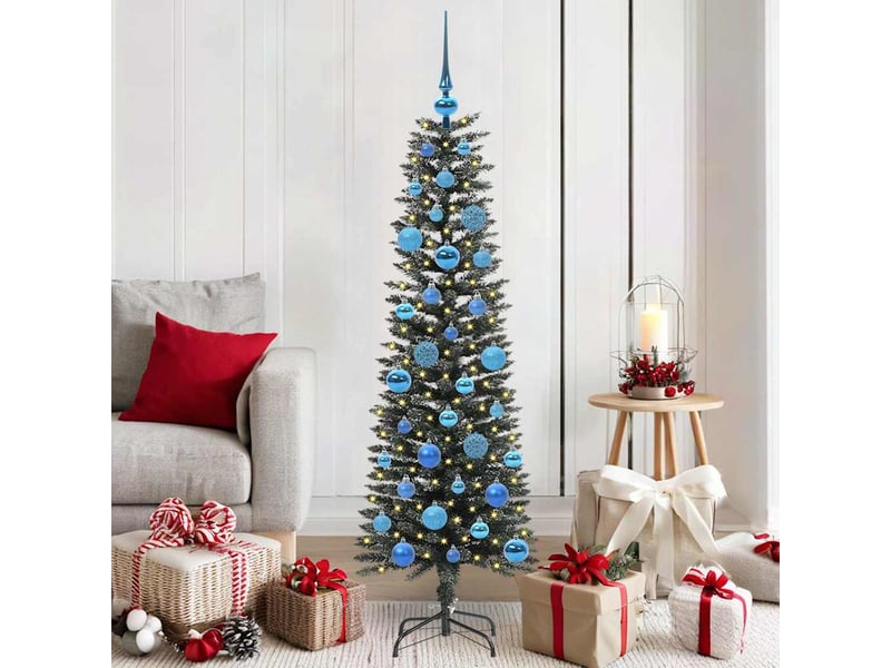  Sapin de noël artificiel, arbre de noël vert 150 cm pvc, plastique et acier shl6956  - Conforama B