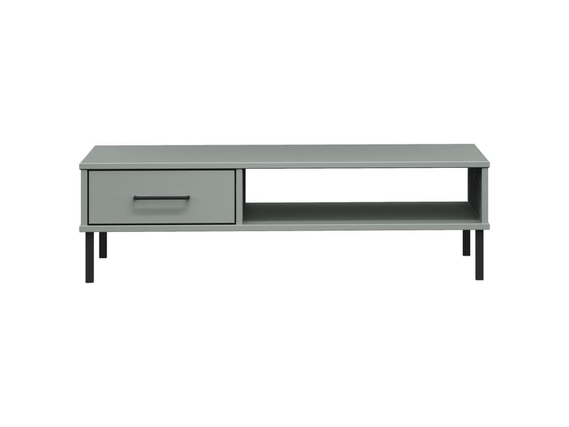  Table basse | table d'appoint salon avec pieds en métal gris bois pin massif oslo  - Conforama D