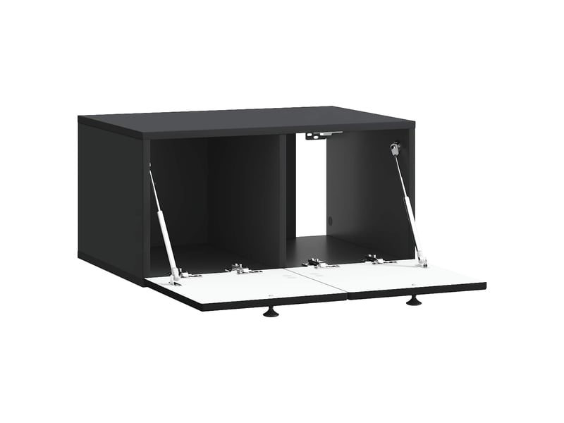  Meuble tv - banc tv - meuble de rangement mural noir 59,5 x 41 x 30 cm bois d'ingénierie  - Conforama E