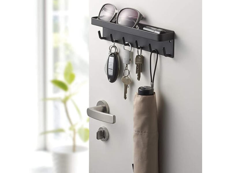  Crochets de support mural et porte-clés pour mur décoratif, organisateur de porte-clés -noir  - Conforama C