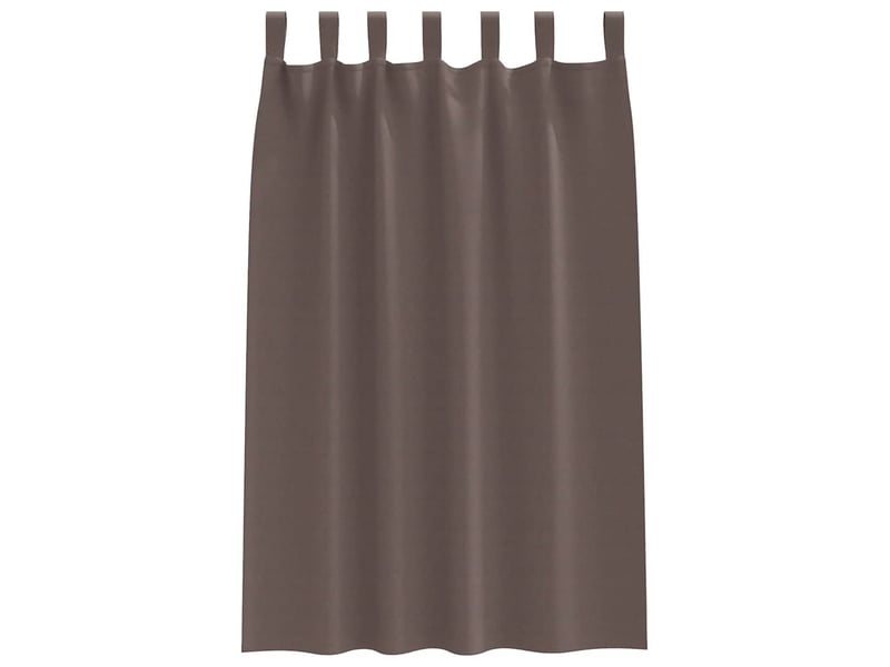  Lot de 2 rideaux occultants, rideaux black-out avec anneaux marron foncé 175 x 140 cm cf44699  - Conforama D