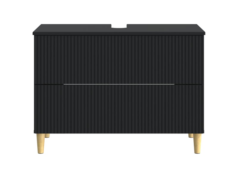 Meuble sous lavabo de salle de bain arnhem noir 82 x 41 x 59 cm cf64825 - Conforama D