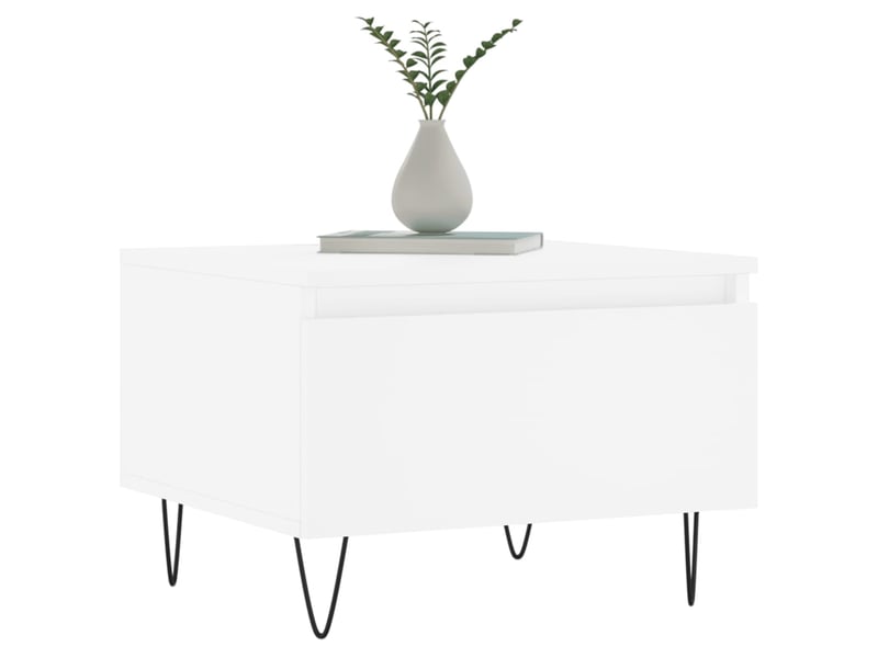  Tables basses 2 pcs | table de salon blanc 50x46x35 cm bois d'ingénierie  - Conforama C