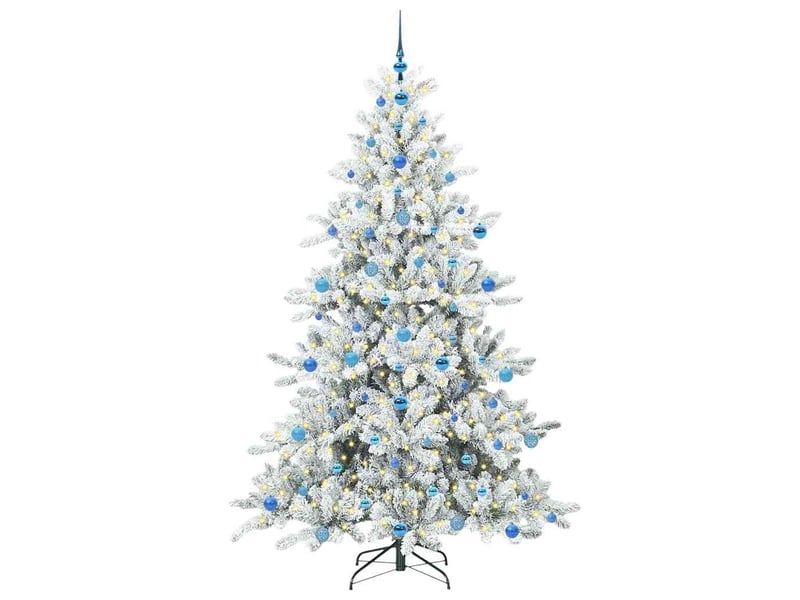 Sapin de noël - arbre de noël artificiel à branches articulées blanc 210 cm - Conforama C