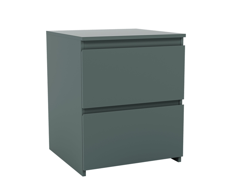  Table de chevet denver, commode de nuit, chambre, rangement, grand, 2 tiroirs, vert 3332034 - Conforama A