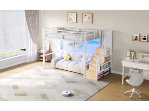 Lit mezzanine 90x200 cm Morn Vibe coloris blanc