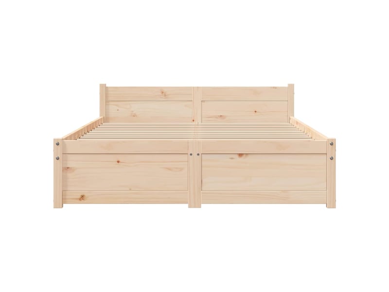  Lit double- lit adulte -  cadre de lit sans matelas bois massif 120x200 cm  - Conforama C