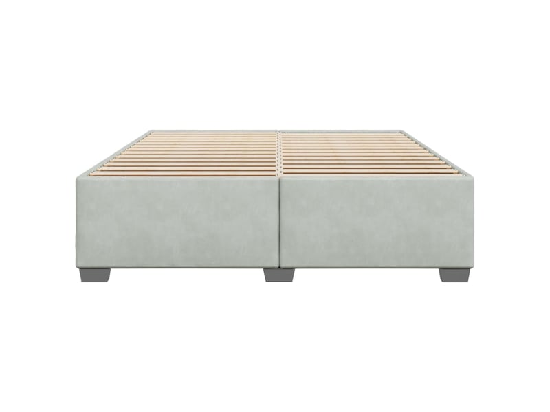  Lit double- lit adulte -  cadre de lit sans matelas gris clair 200x200 cm velours  - Conforama C