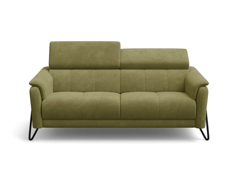  Canapé 3 places roden, tissu velours olive RODEN - Conforama C