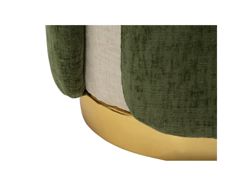  Pouf coffre design avec base en métal havana space accent - vert foncé  - Conforama E