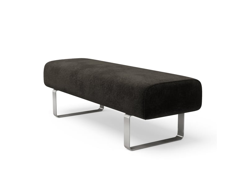  Banc en velours chenillé noir noxx B1VCN - Conforama C
