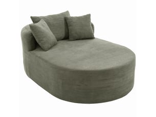 Fauteuil fixe <strong></strong> Velours côtelé vert