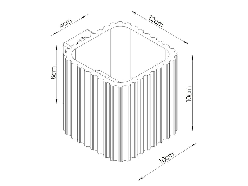 Applique riff sauge g9 aluminium moderne 10x10x12cm SL.3112 - Conforama E