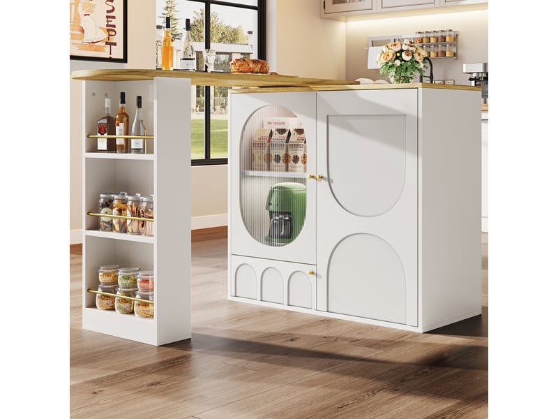  Table de bar blanc - 204cm mdf et métal table de bar blanc - Conforama B