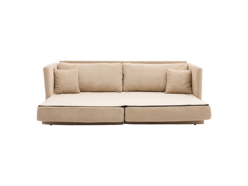  Canapé droit convertible ,2 places,pour salon, appartement et chambre d'amis,82 x p88 x h84 cm,beige  - Conforama A
