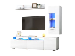 Meuble tv coloris blanc 180 cm <strong>OXEZA</strong>  <strong></strong>