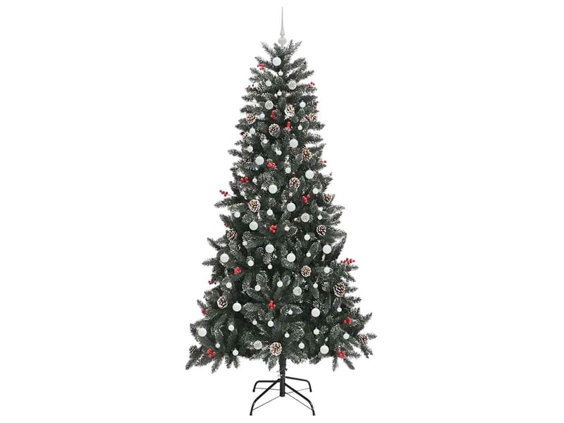  Sapin de noël - arbre de noël artificiel vert 240 cm pvc, plastique et acier  - Conforama D