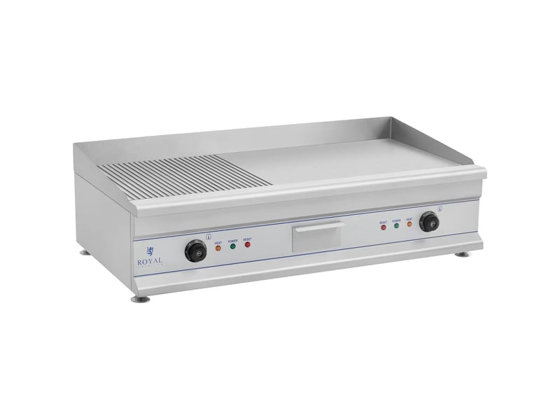  Plancha électrique nervurée - 100cm - 2 x 3.2kw acier inox professionnel 3614047  - Conforama B