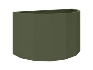 Jardinière - bac à fleurs vert olive 90 x 45 x 50 cm acier