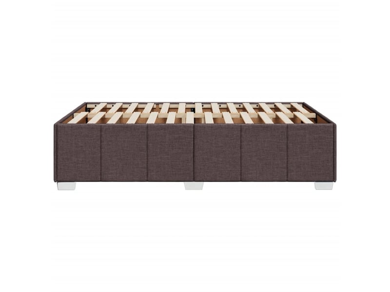  Lit double- lit adulte -  cadre de lit sans matelas marron foncé 120x190 cm tissu  - Conforama D