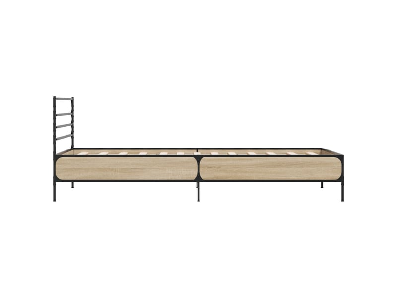  Lit simple- lit adulte -  cadre de lit sans matelas chêne sonoma 90x200 cm  - Conforama D