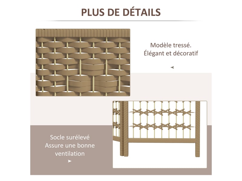  Paravent intérieur en bois séparateur de pièce cloison pliable 6 panneaux 240 x 170 cm bois naturel  - Conforama R