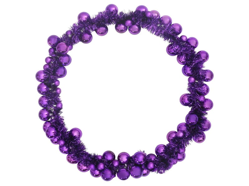  Guirlande de boules de noël led lilas 186 cm polystyrène  - Conforama E