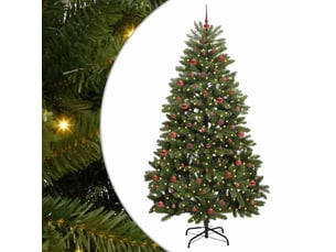 Sapin de noël, arbre de noël artificiel 240 cm 300 led blanc chaud vert shl8210