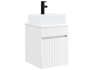 Meuble-sèche avec évier mural blanc 39x41x62.5 cm