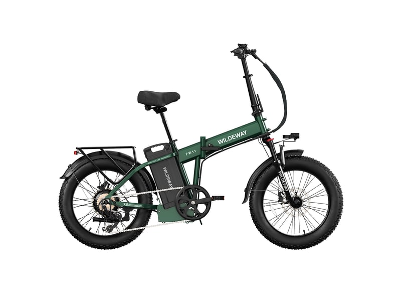  Vélo électrique pliable wildeway fw11, 1680 wh, pneus 20, vert  - Conforama C
