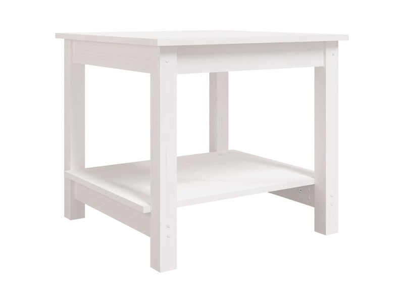  Table basse | table d'appoint salon blanc 50x50x45 cm bois massif de pin  - Conforama A