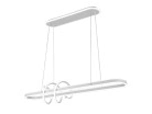 Fabrilamp paper, suspension, moderne, led, 185 w, 16380 lm, 3000-4000-6000 k, blanc, 50-110 x 100 x 19 cm