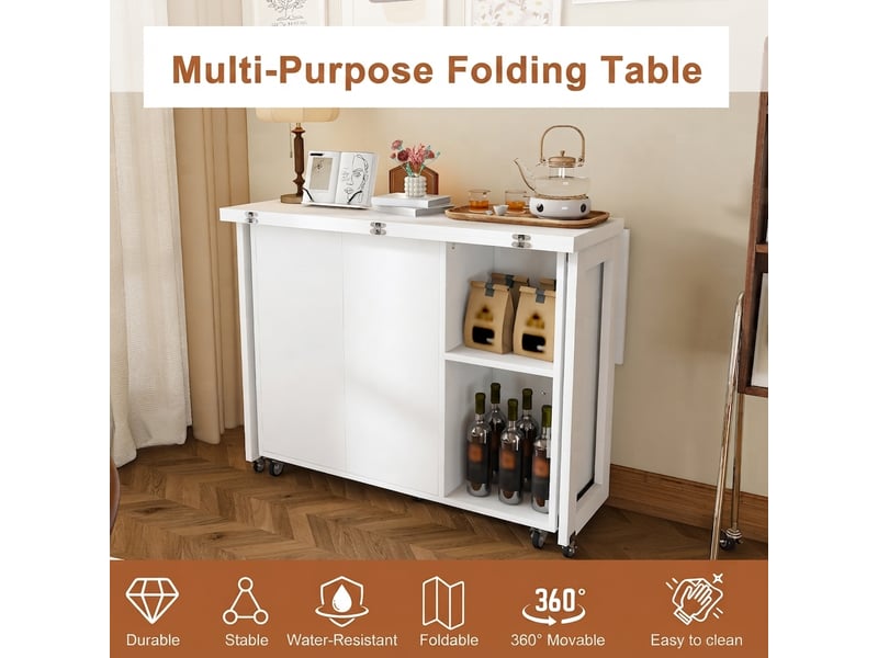 Îlot de cuisine, 100x105x75 cm, blanc cao-W5791S00007-conf-NEW - Conforama C