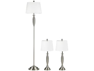 Lampe - avec éclairage led - design moderne - polyester - argenté - pour décoration intérieure