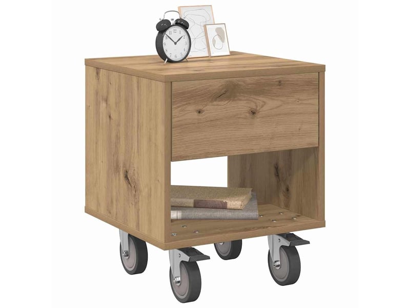  Table de chevet - cabinet de chevet - table de nuit 2 pc chêne artisanal 40,5 x 40 x 48 cm  - Conforama B