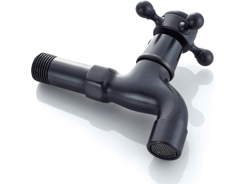  Robinet vintage pour eau froide avec monocommande interface g12 - robinet de vadrouille mural pour lavabo salle de bain-noir  - Conforama D